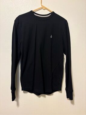 Volcom Black Long-Sleeve Waffle Thermal Shirt